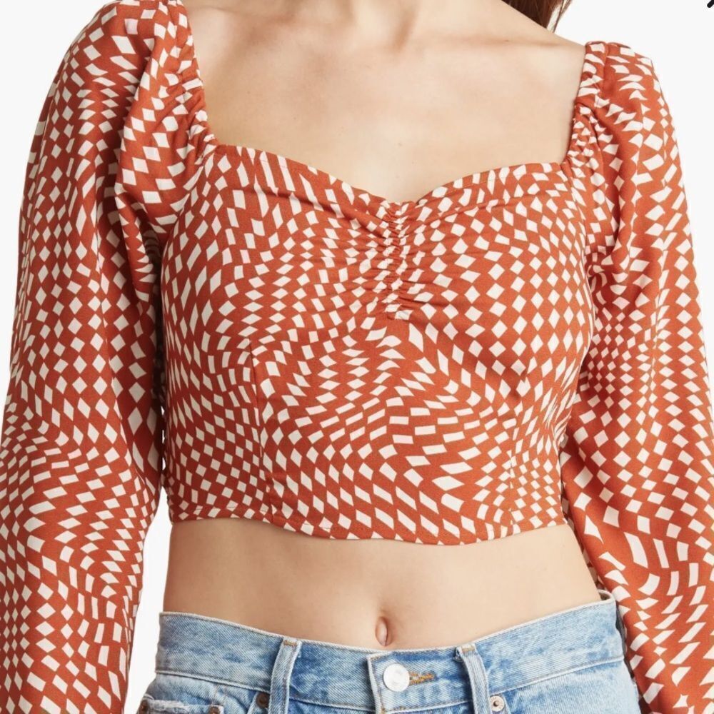 NWT Melrose and Market Cinch Long Sleeve Crop Top XS